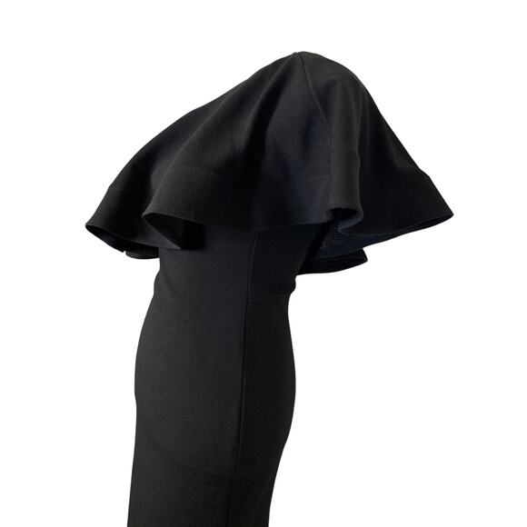 Lulus So Amazed Black One-Shoulder Maxi Dress Ruffle Small - Picture 4 of 6